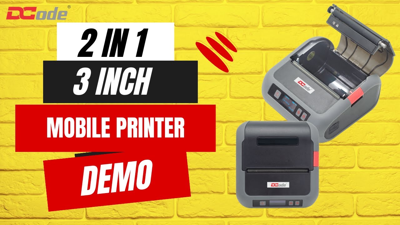 (ENGLISH) DCode DC3M 3 inch Mobile Printer Demo for Receipts and Labels