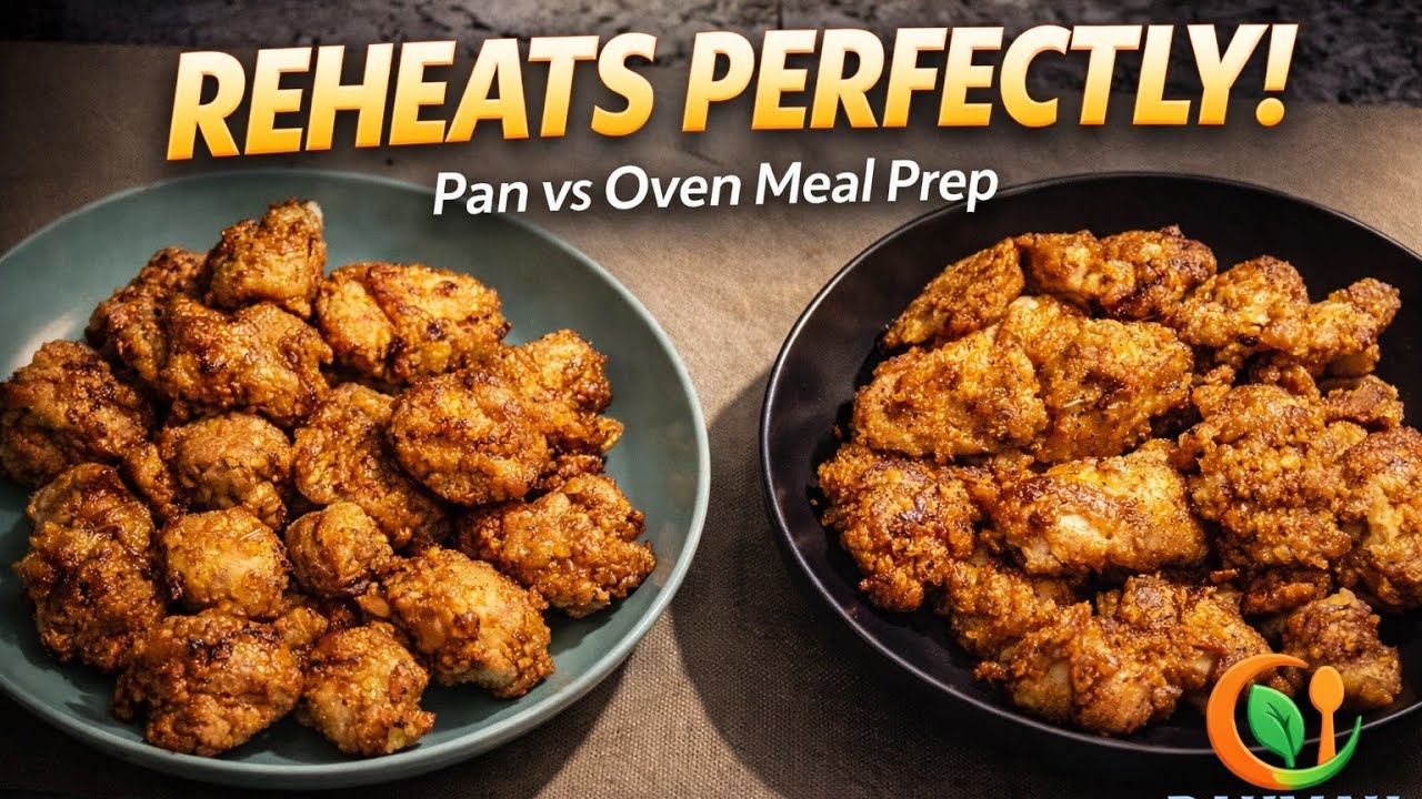 Crispy Chicken for Meal Prep 🍗 Stays CRUNCHY After Reheating | Pan & Oven Tested