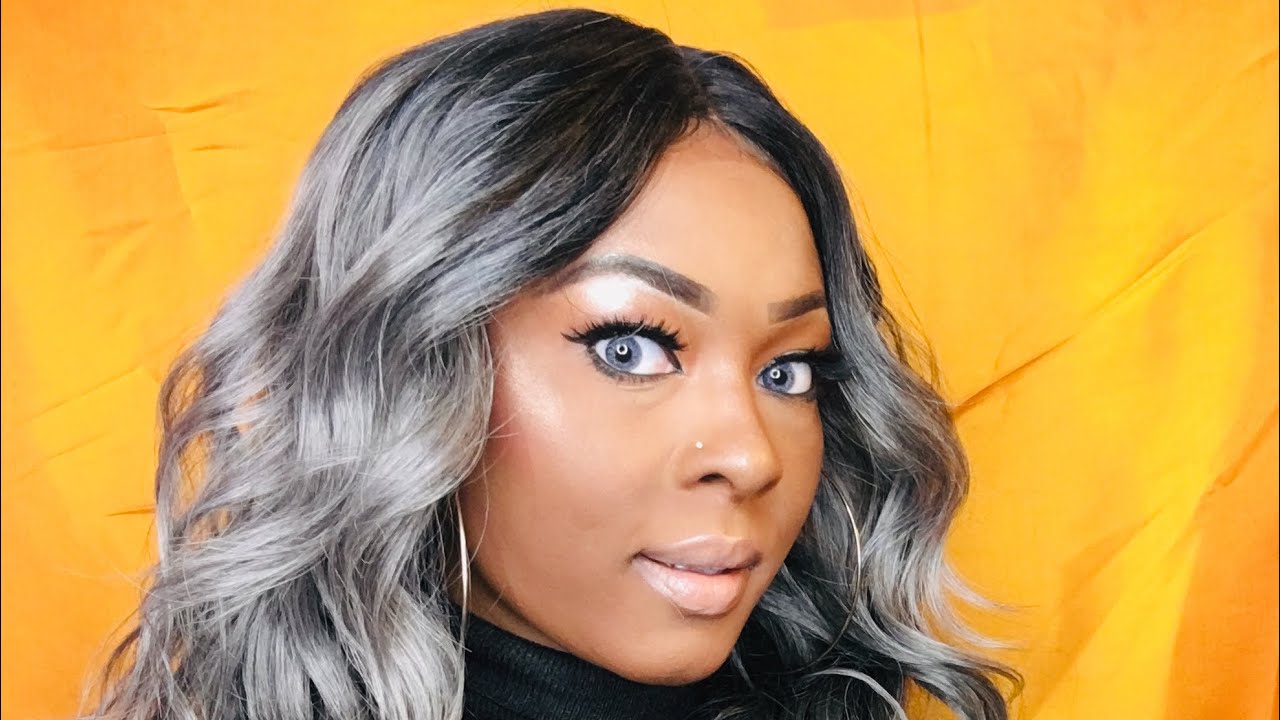 BEAUTIFUL GRAY WIG! BS149 BY MANE CONCEPT BROWN SUGAR