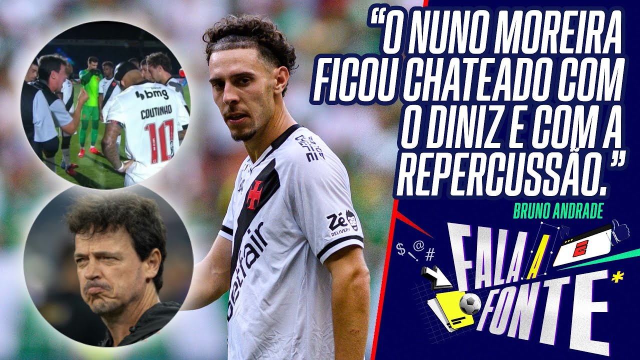 CLIMÃO NO VASCO? BRONCA DE DINIZ EM NUNO MOREIRA GERA INCÔMODO E VÍDEO CIRCULA ATÉ NA EUROPA
