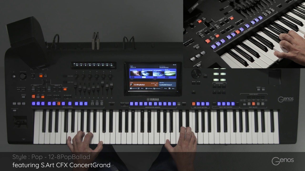 12-8PopBallad - Pop Style genre with One Touch Settings. Yamaha Genos