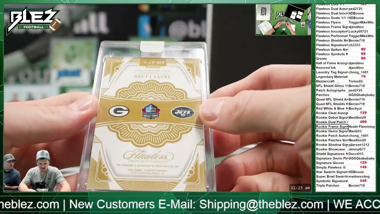 2024 Flawless Hobby PYPC #02 2 портфеля с полным набором NFL Pick Your Parallel Color Break