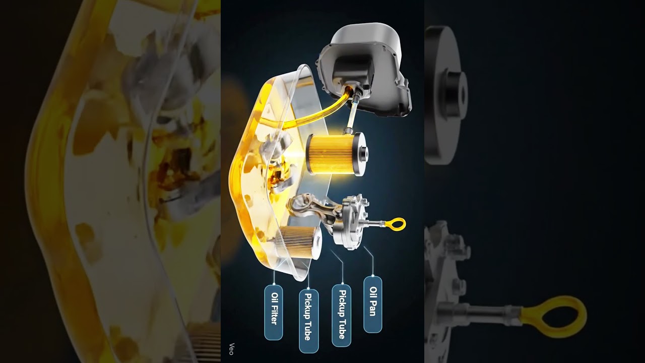 🔧 How a Car Engine Oil Lubrication System Works | Ultra Realistic 3D Animation #Shorts #Viral