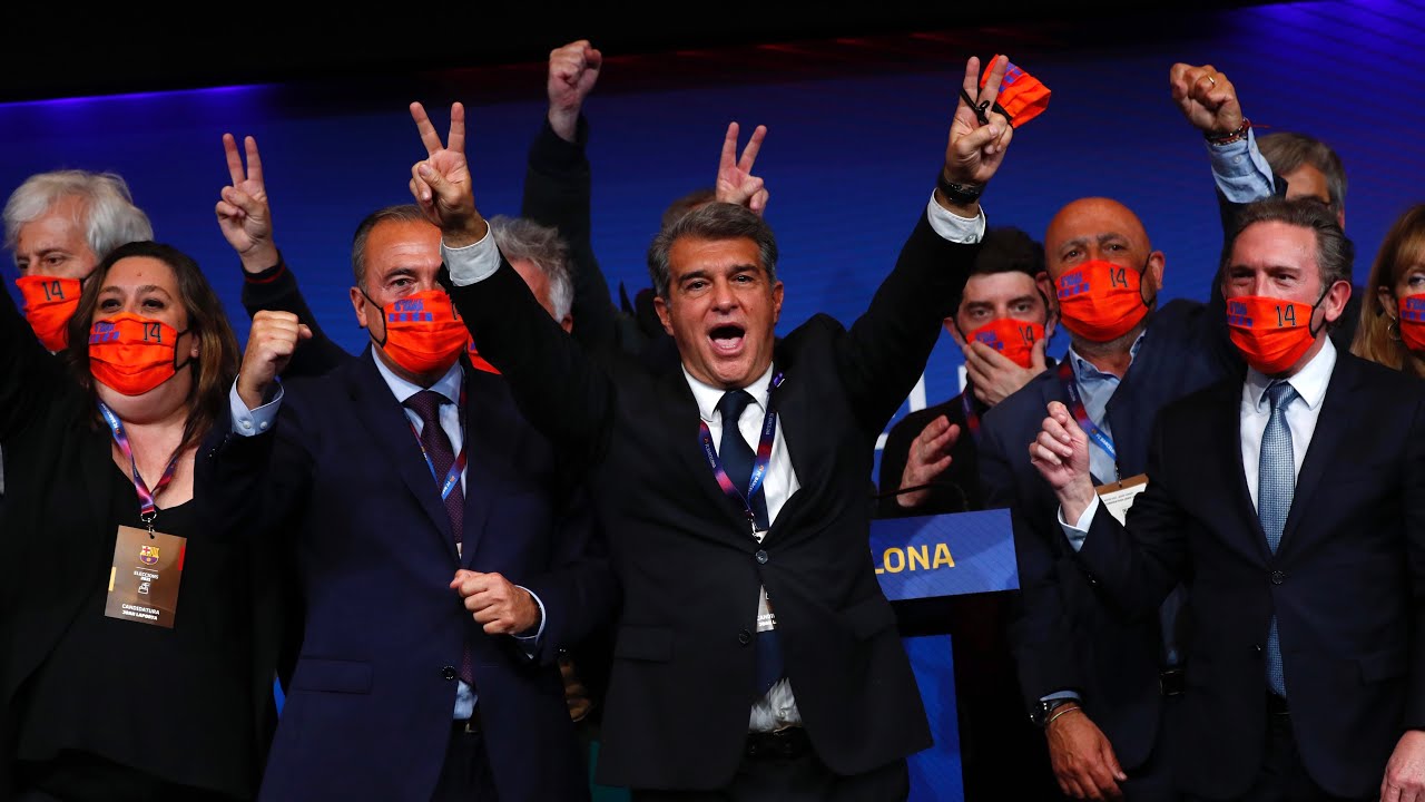 Joan Laporta wins 54% of the 2021 presidential elections votes to be the new FC Barcelona president