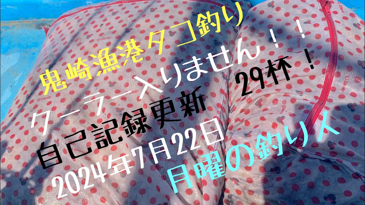 予約の取れない鬼崎漁協タコ釣り『4時間で29杯！』2024年7月22日
