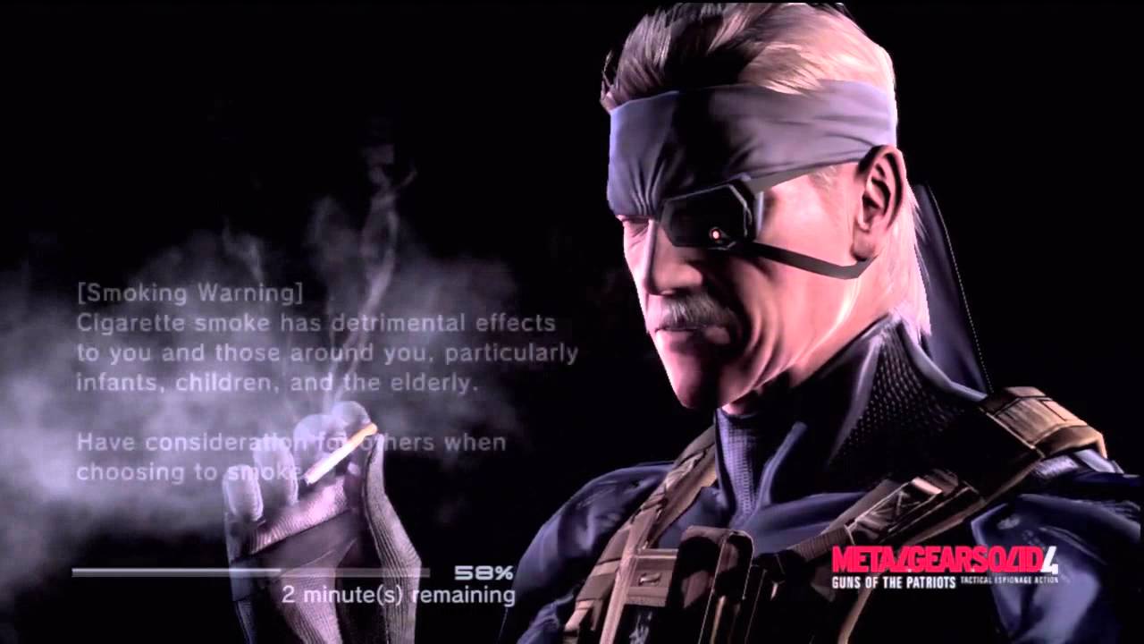 Metal Gear Solid 4 - Old Snake Smoking
