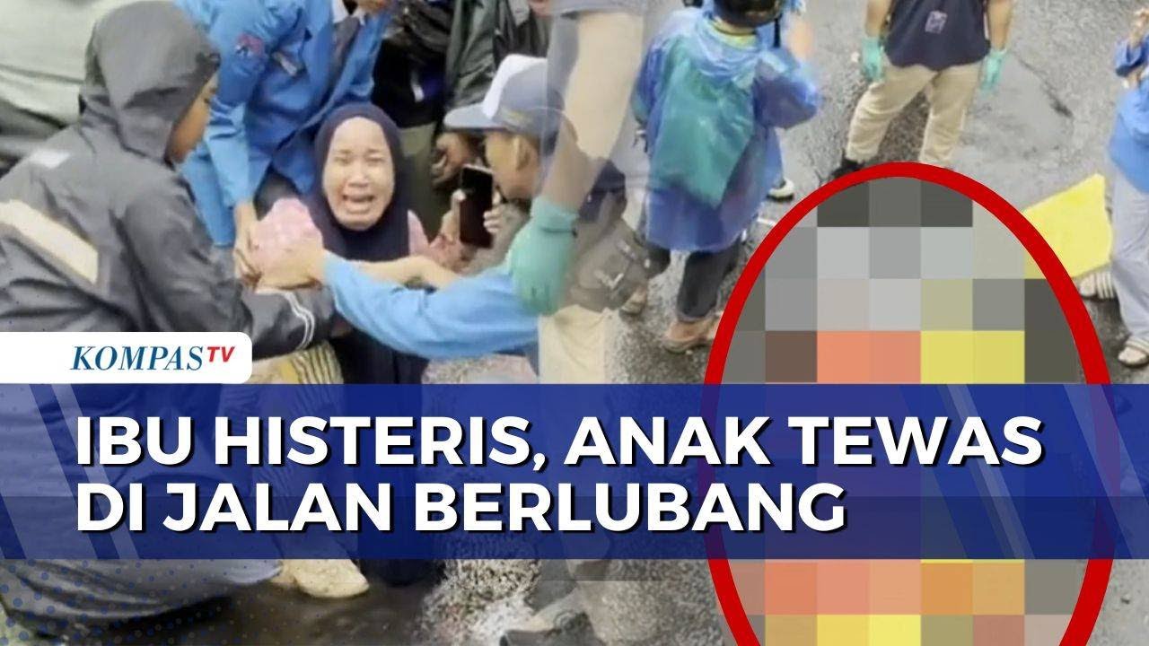 Pilu! Ibu Menangis Histeris Dapati Sang Anak Meninggal Akibat Jalan Berlubang di Matraman