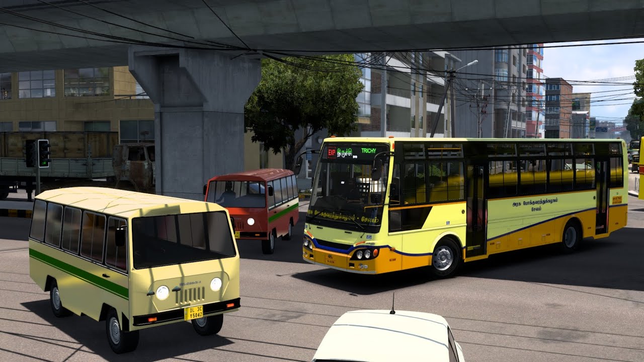 TNSTC BUS IN ETS 2 | Realistic Bus Driving In Indian Like Map | #ets2