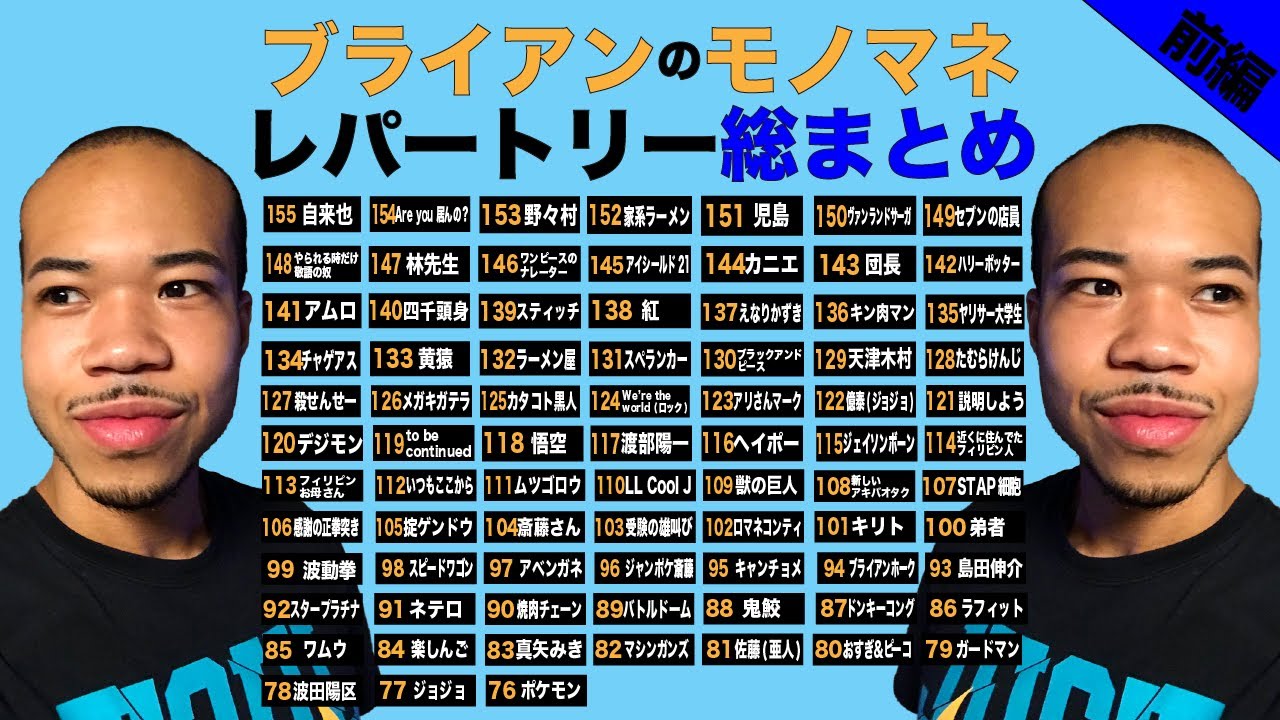 ブライアン ゲーム実況でのモノマネメドレー総まとめ【前編】