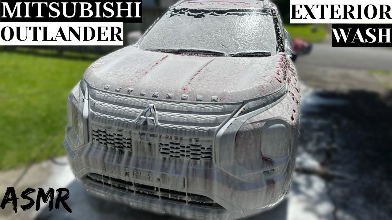 MITSUBISHI OUTLANDER EXTERIOR WASH. ASMR | SATISFYING