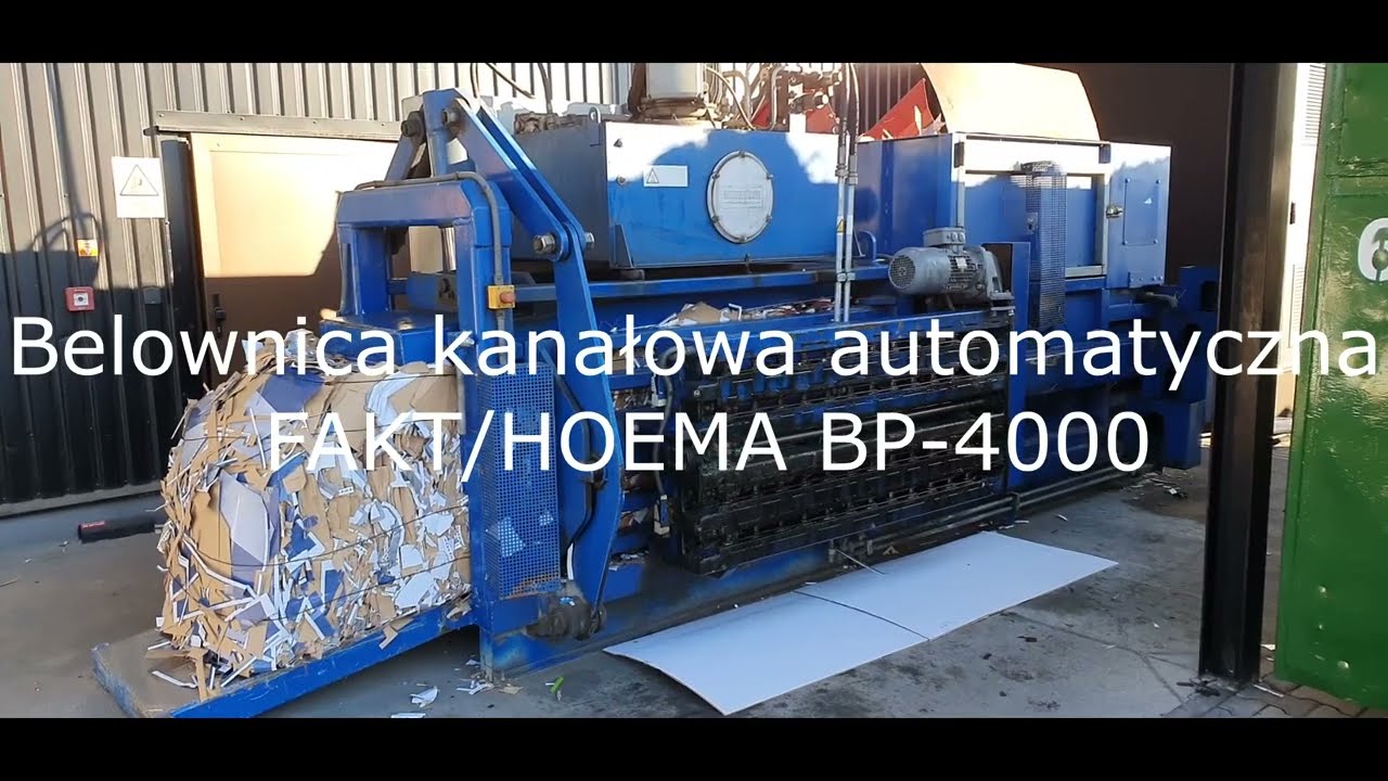 Belownica kanałowa, prasa do odpadów FAKT HOMA BP-4000