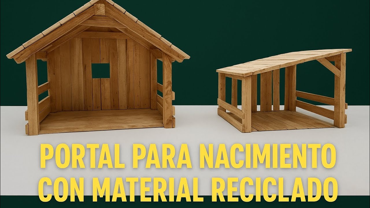 Casita para nacimiento con material reciclado | portal para nacimiento #navidad 