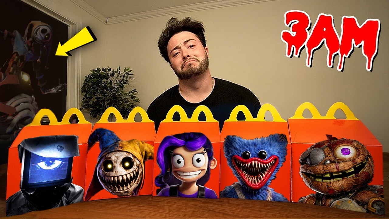 DO NOT ORDER ALL POPPY PLAYTIME 5 HAPPY MEALS AT 3 AM!! (HE TRANSFORMED)
