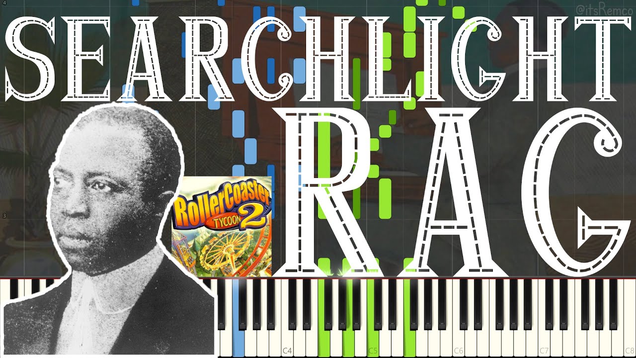 Scott Joplin - Searchlight Rag 1907 | OST From Rollercoaster Tycoon 1 & 2 (Ragtime Piano Synthesia)