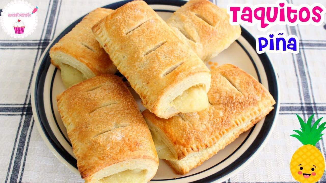 TAQUITOS DE PIÑA hojaldre🍍 Postres de Vane