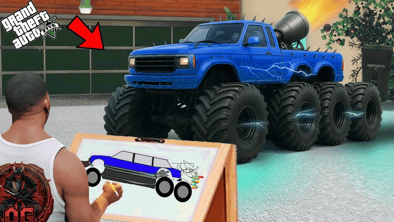 Franklin Find Strongest Machine Gun Truck With The Help Of Using Magical Painting In Gta 5 | #gta5