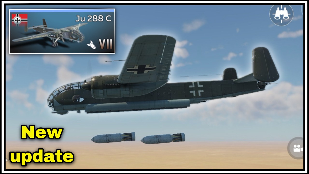 New Update: Ju 288 C bomber with 2 Tons of TNT ! - The most powerful bomber in war thunder mobile ?!