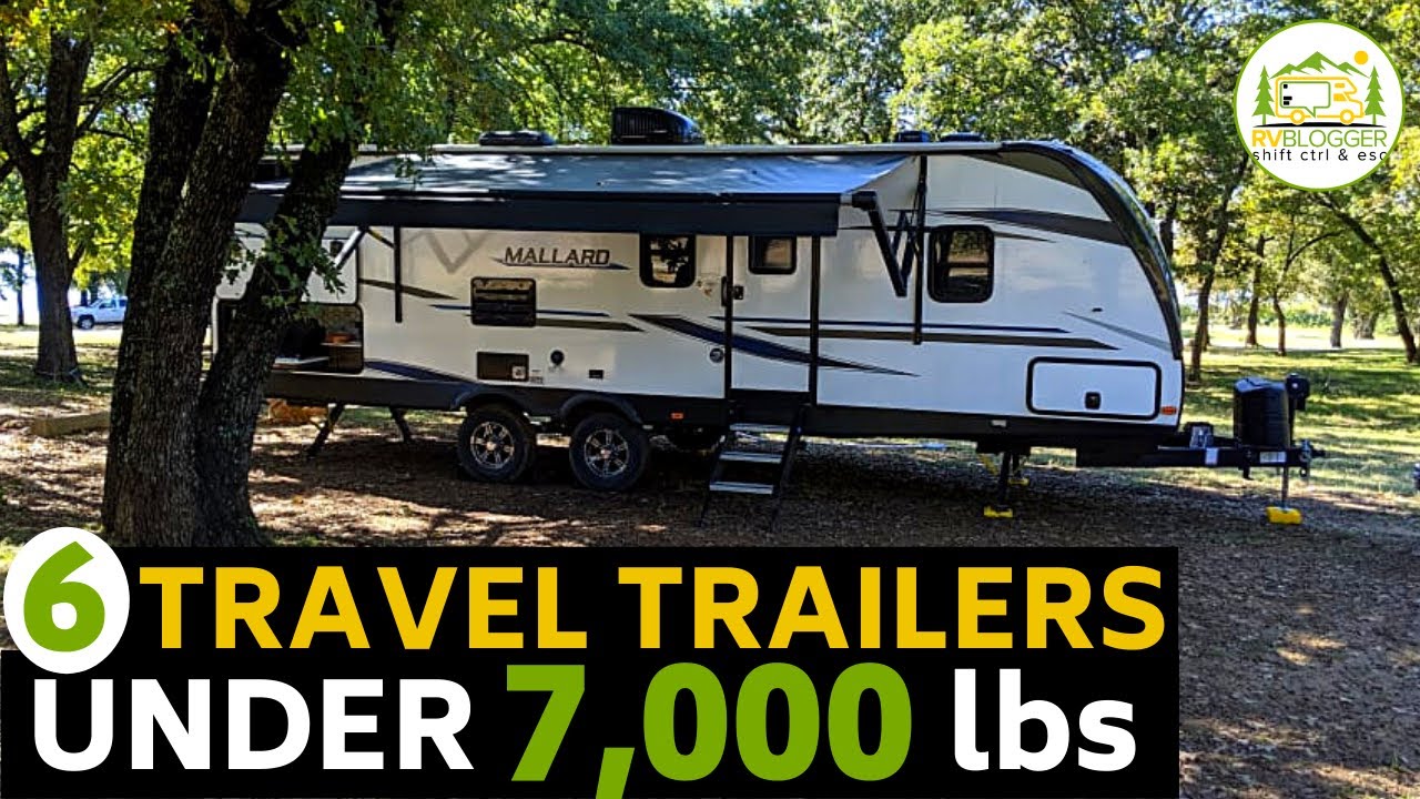 6 Large Ultra Lite Travel Trailers Under 7000 lbs - Big Camper Trailers for Families!