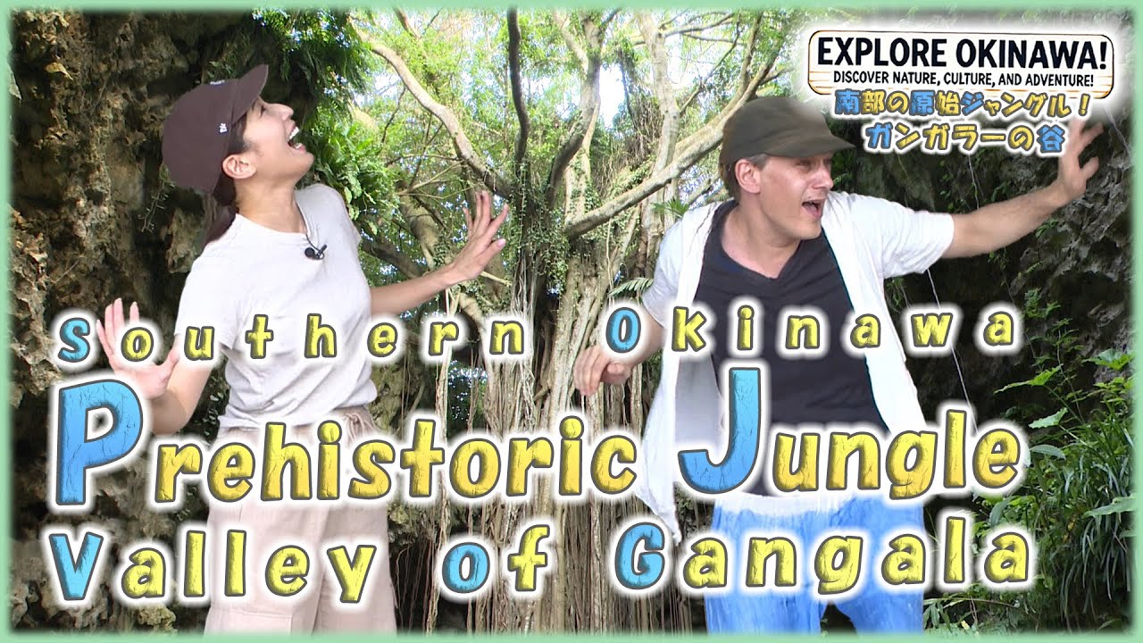 【OKINAWA PREHISTORIC JUNGLE】　第四十五旅「🌿沖縄南部の原始ジャングルを探検🌴ガンガラーの谷！✨ 」【🇯🇵字幕👂】