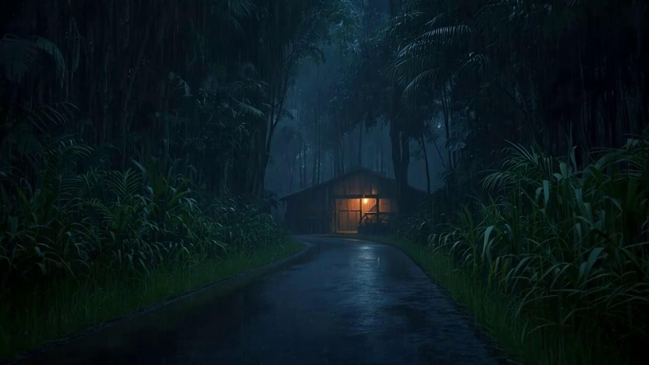 Night Rainstorm White Noise | Gentle Thunder for Calm Sleep