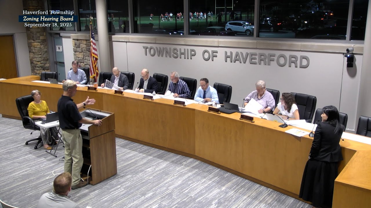 Haverford Township Zoning Hearing Board Meeting - September 18, 2025