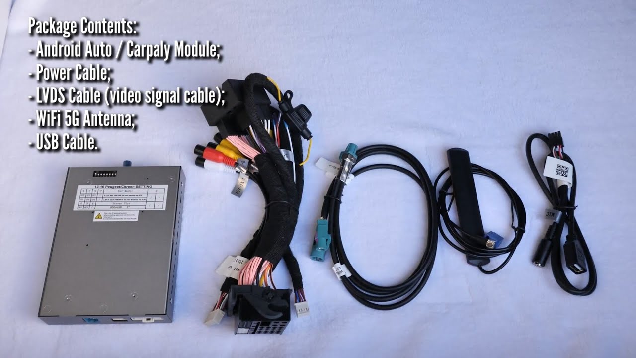 Wireless Carplay & Android Auto modular installation for Peugeot & Citroen, SMEG&NAC