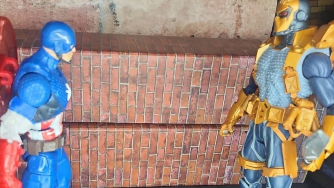 Captin America vs Deathstroke (stop motion) #dc #marvel #fight #animation #rap #comedy #hiphop 