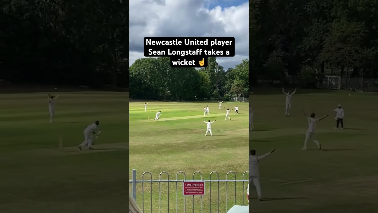 Unreal! Newcastle player Sean Longstaff taking a wicket today for Tynemouth CC ☝️