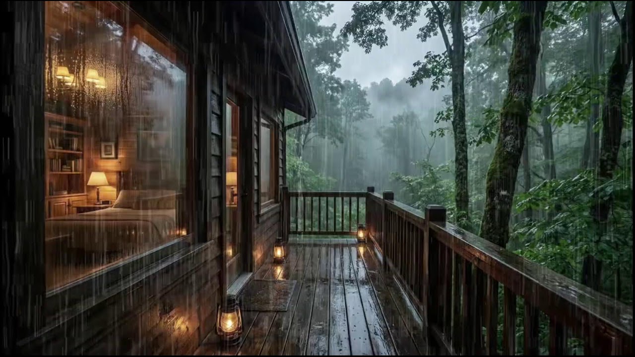 Soft Rain at a Quiet Forest Cabin 🌧 Gentle Rain Ambience for Deep Sleep and Peaceful Dreams