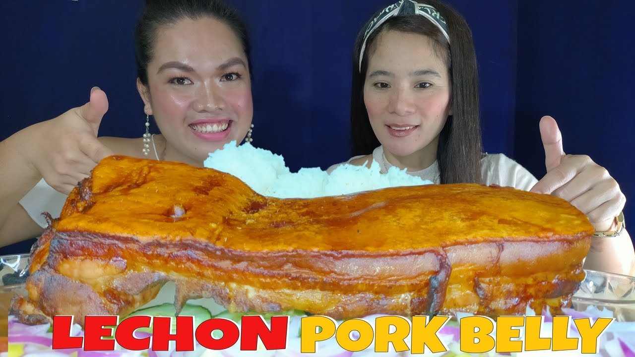 LECHON PORK BELLY SLAB MUKBANG COLLAB W/ @EATWITHINA | MUKBANG PHILIPPINES