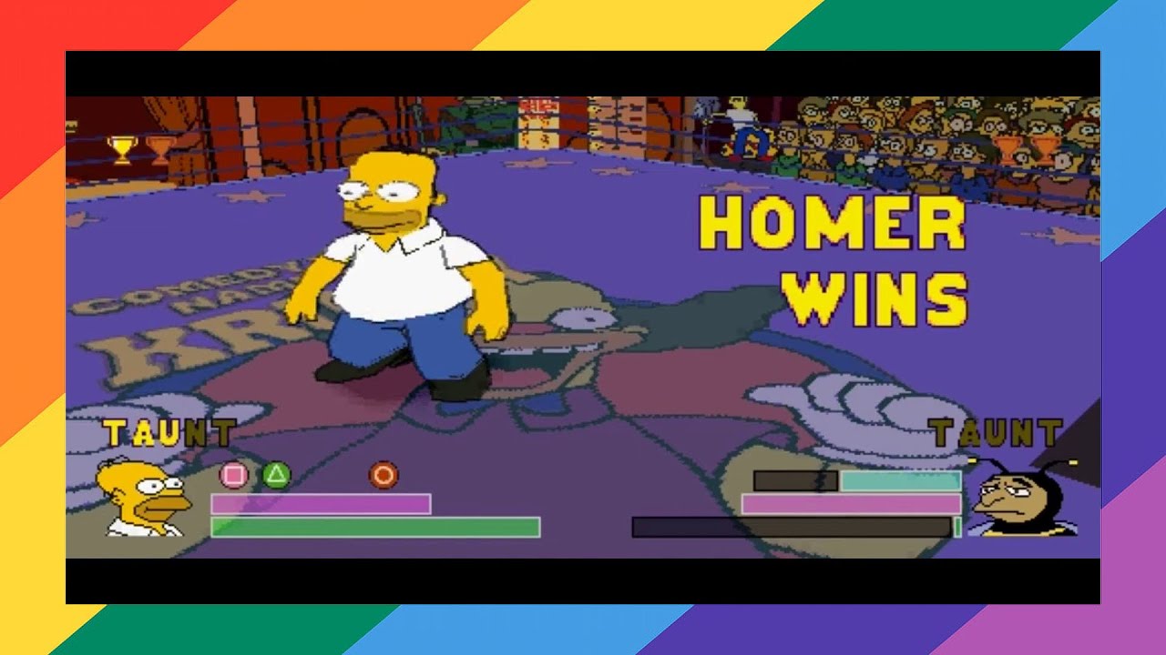 [TAS] [PSX] The Simpsons Wrestling (Arcade) Homer (Expert)