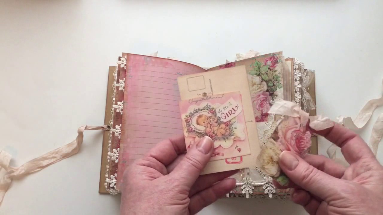 Shabby Chic Baby journal - Guest DT project for Nectars Creations
