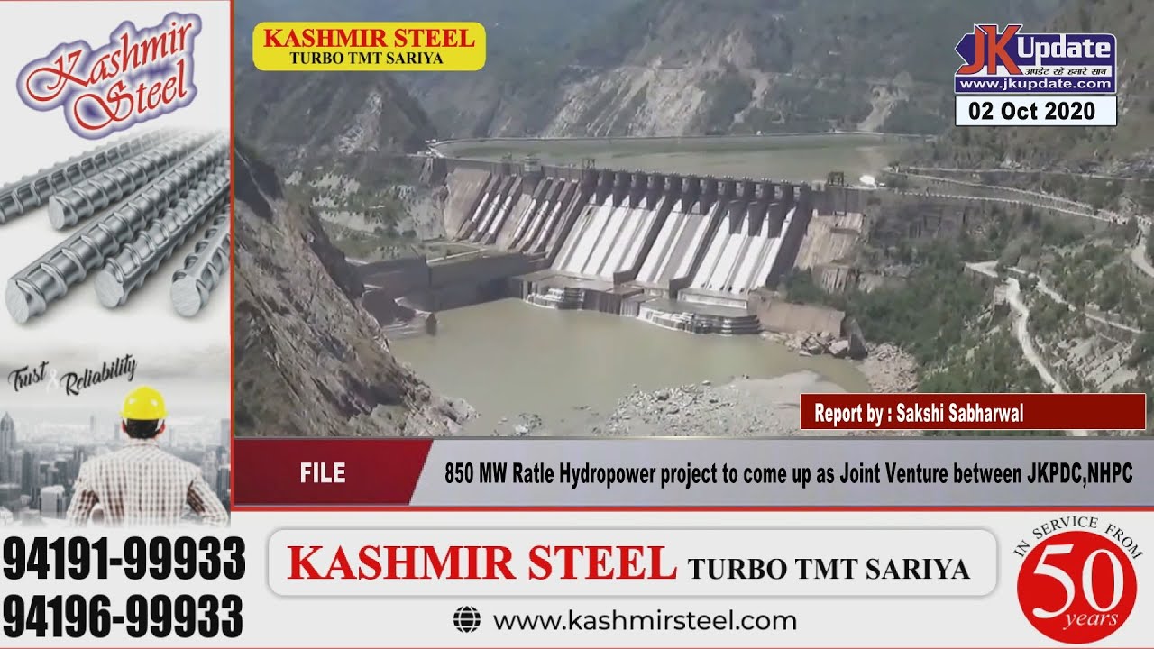 850 MW Ratle Hydropower project to come up as Joint Venture between JKPDC,NHPC