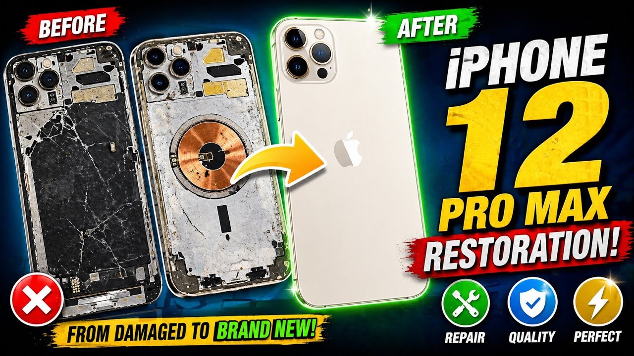 How to Replace screen & Back glass your iPhone || iPhone 12 Pro Max restoration || Phone Fix 