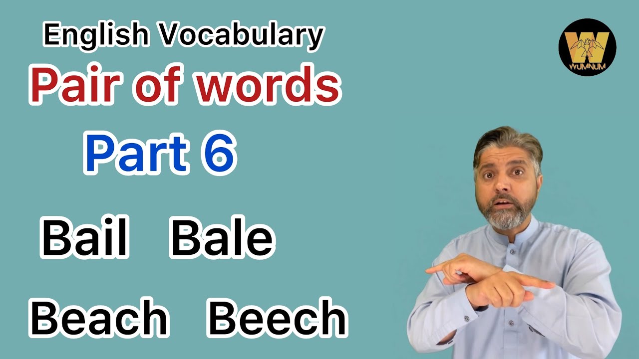 English Vocabulary: Pair of words. Part 6