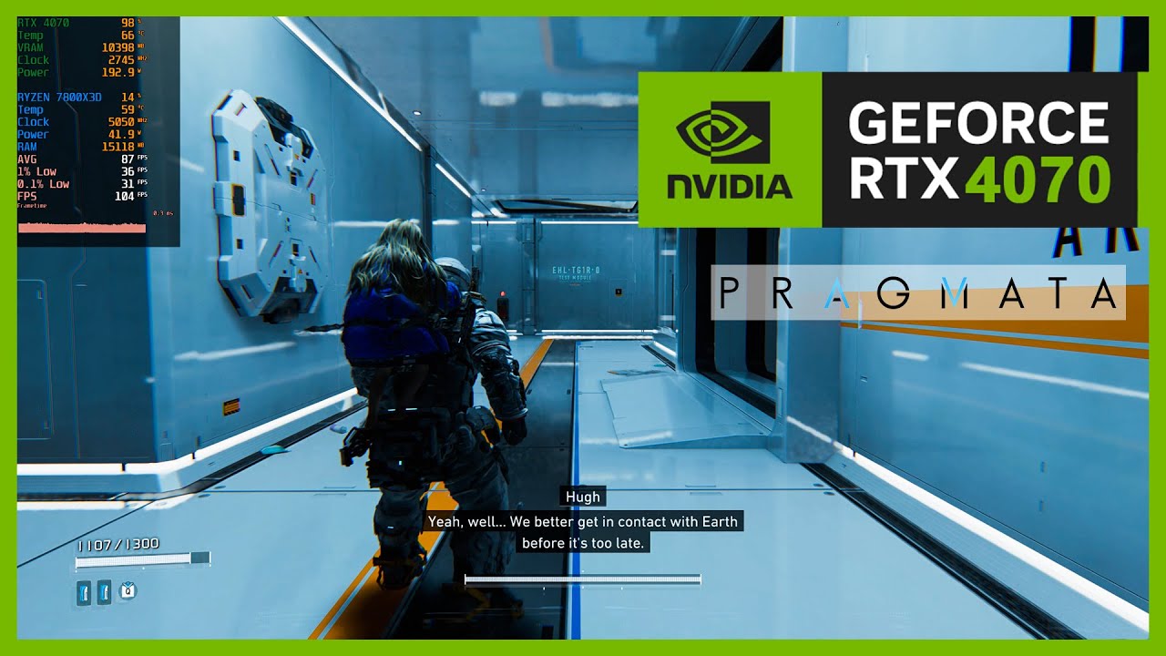 RTX 4070 | Демонстрация PRAGMATA - 4K, 1440p, 1080p, максимальные настройки, трассировка лучей, D...