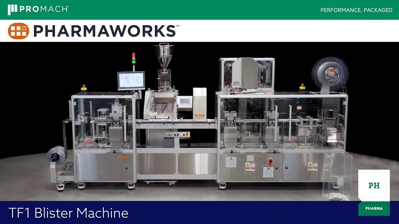 Pharmaworks TF1 Blister Machine w/ FA1 Pick & Place Feeder