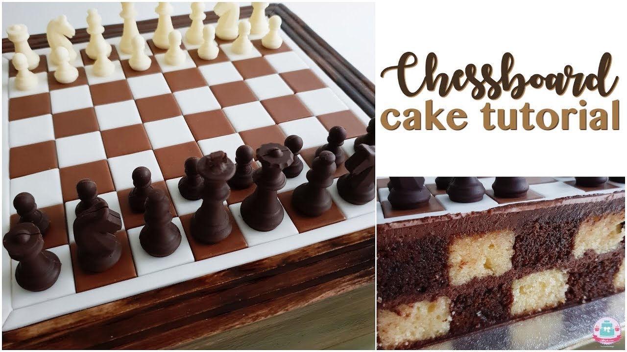 Урок по приготовлению торта в виде шахматной доски | Abbyliciousz The Cake Boutique
