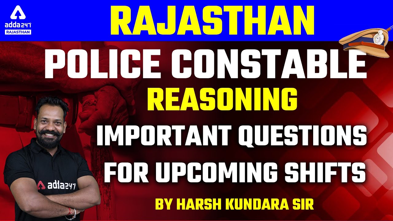 Rajasthan Police Paper 2022 | Raj Police Constable Important MCQs All Shifts | Reasoning Harsh Sir