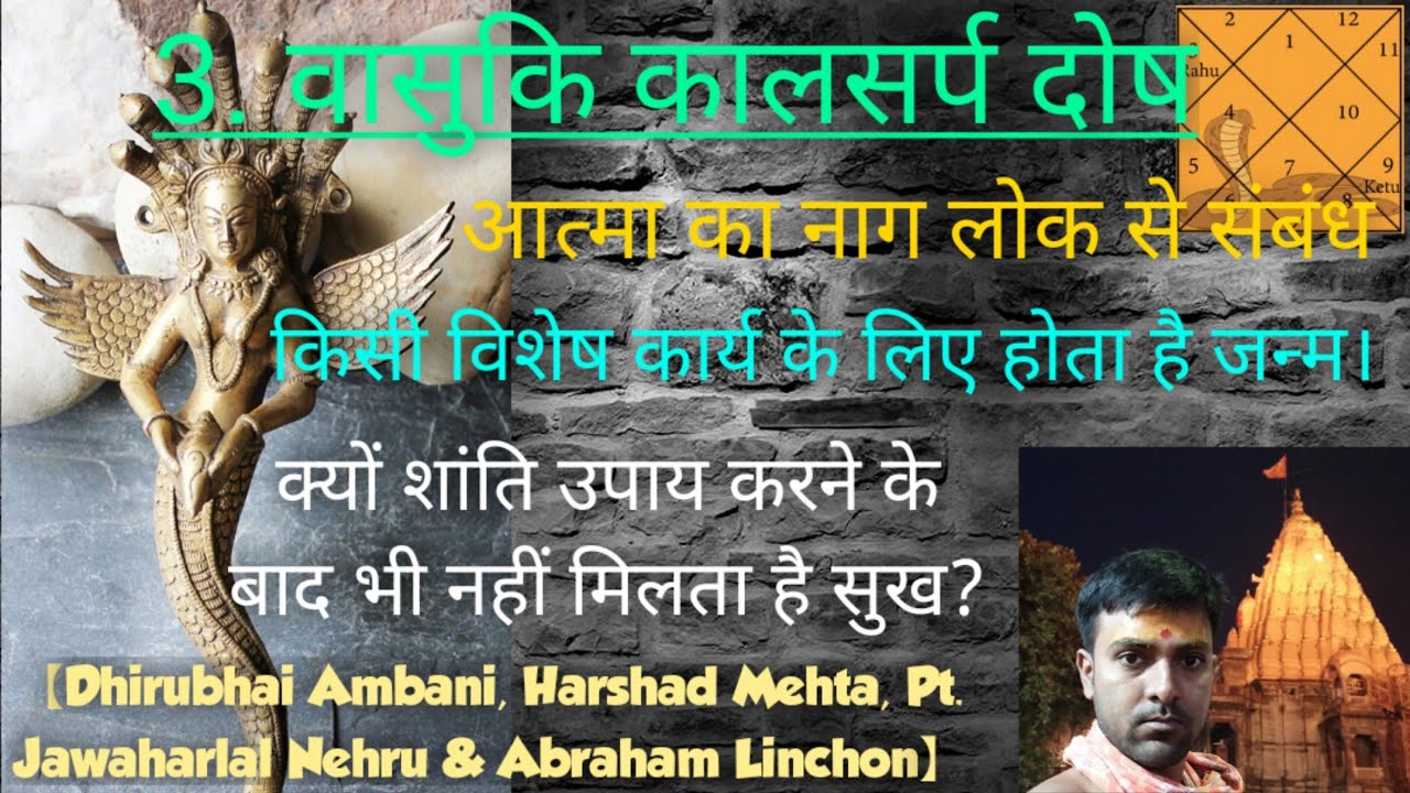 |Vasuki Kaalsarp Dosh| Rahu in 3rd  & Ketu in 9th_वासुकि कालसर्प दोष_नाग लोक और आत्मा का संबंध।