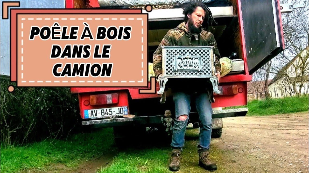 Installation de mon poêle à bois dans le camion ! [ Bon plan chauffage gratuit ] 🔥