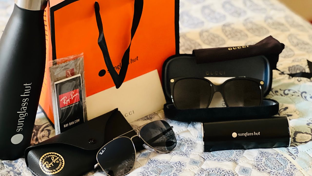 Sunglass Hut Haul/Gucci Solar/Rayban in Gunmetal