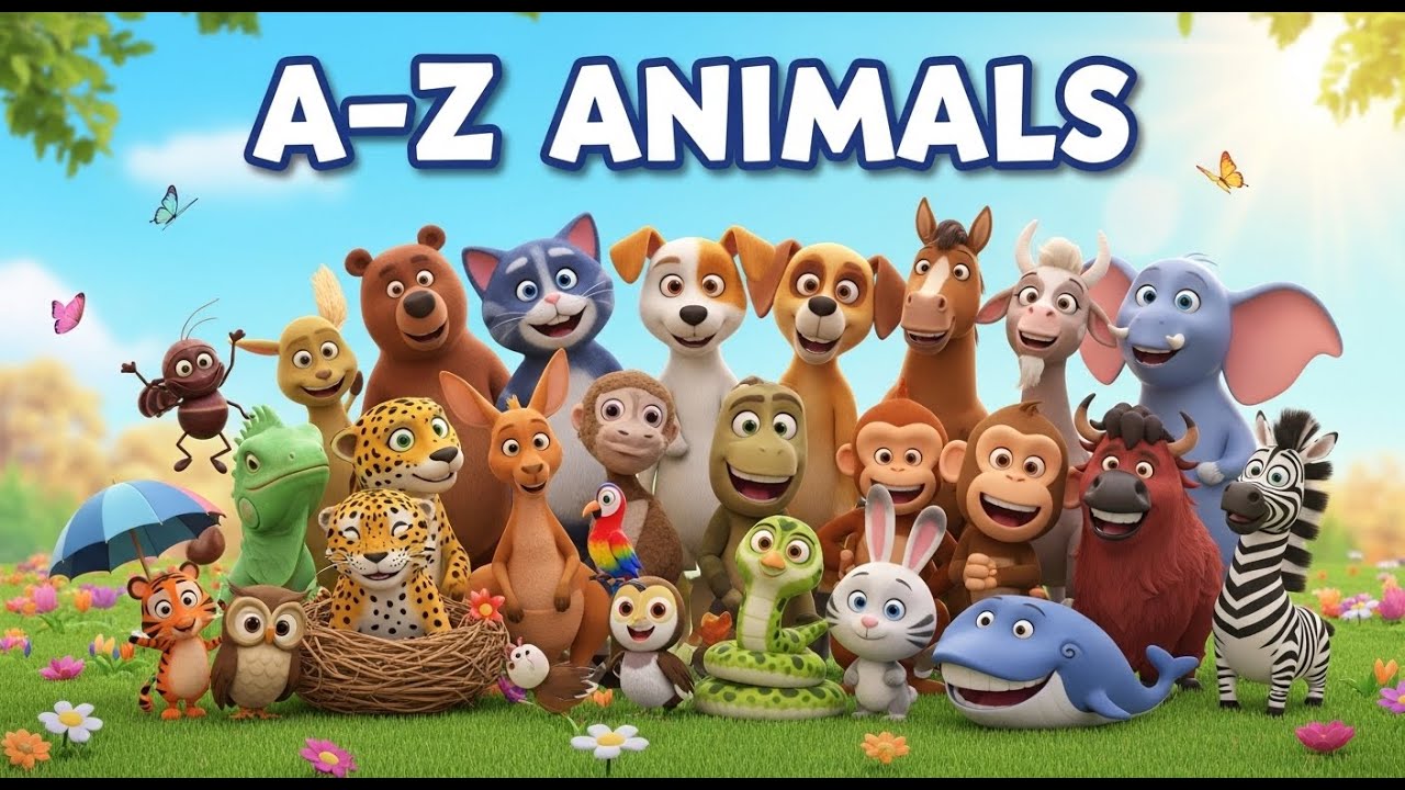“Learn A-Z Animals with Fun Poem for Toddlers | Alphabet Rhyme for Kids”