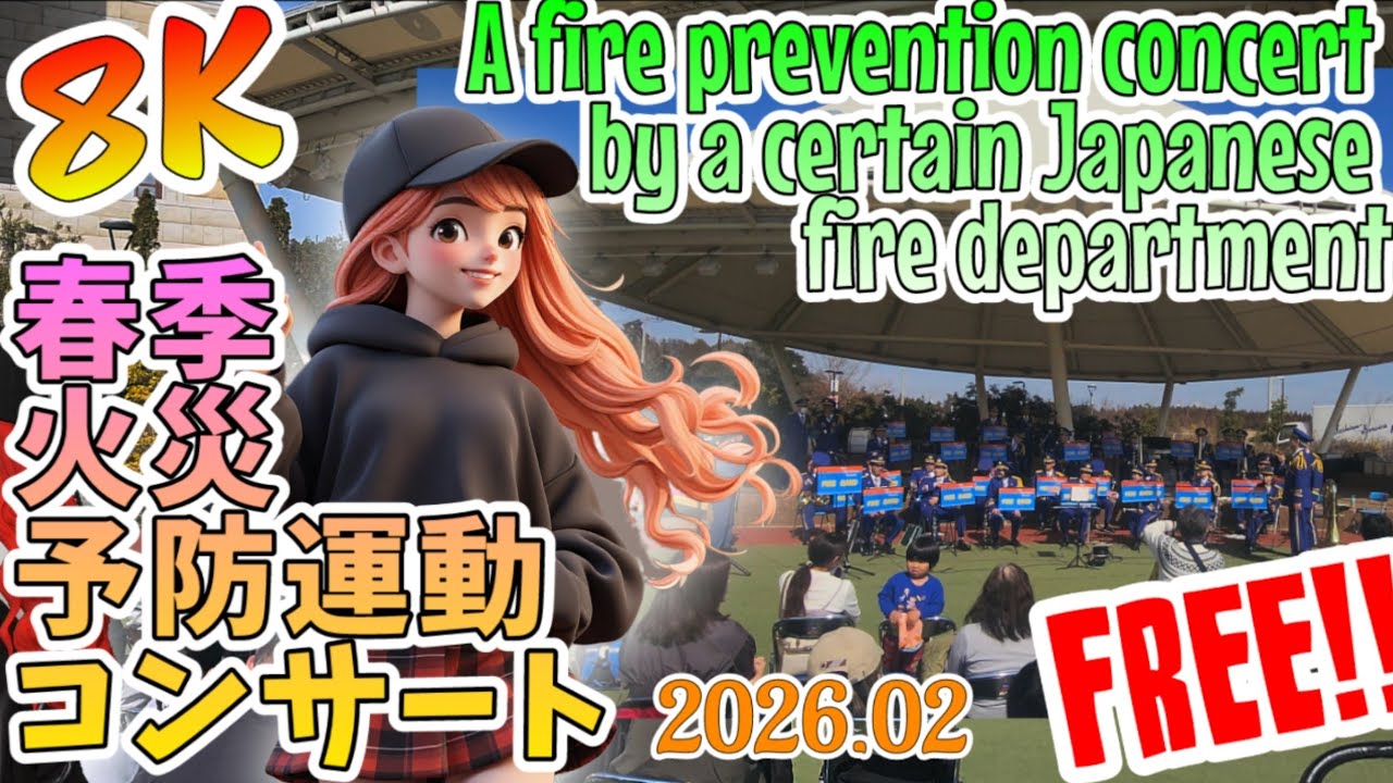 【8K】🇯🇵演奏🚒A fire prevention concert by a certain Japanese fire department👮秋季火災予防運動コンサート🔥千葉県柏市
