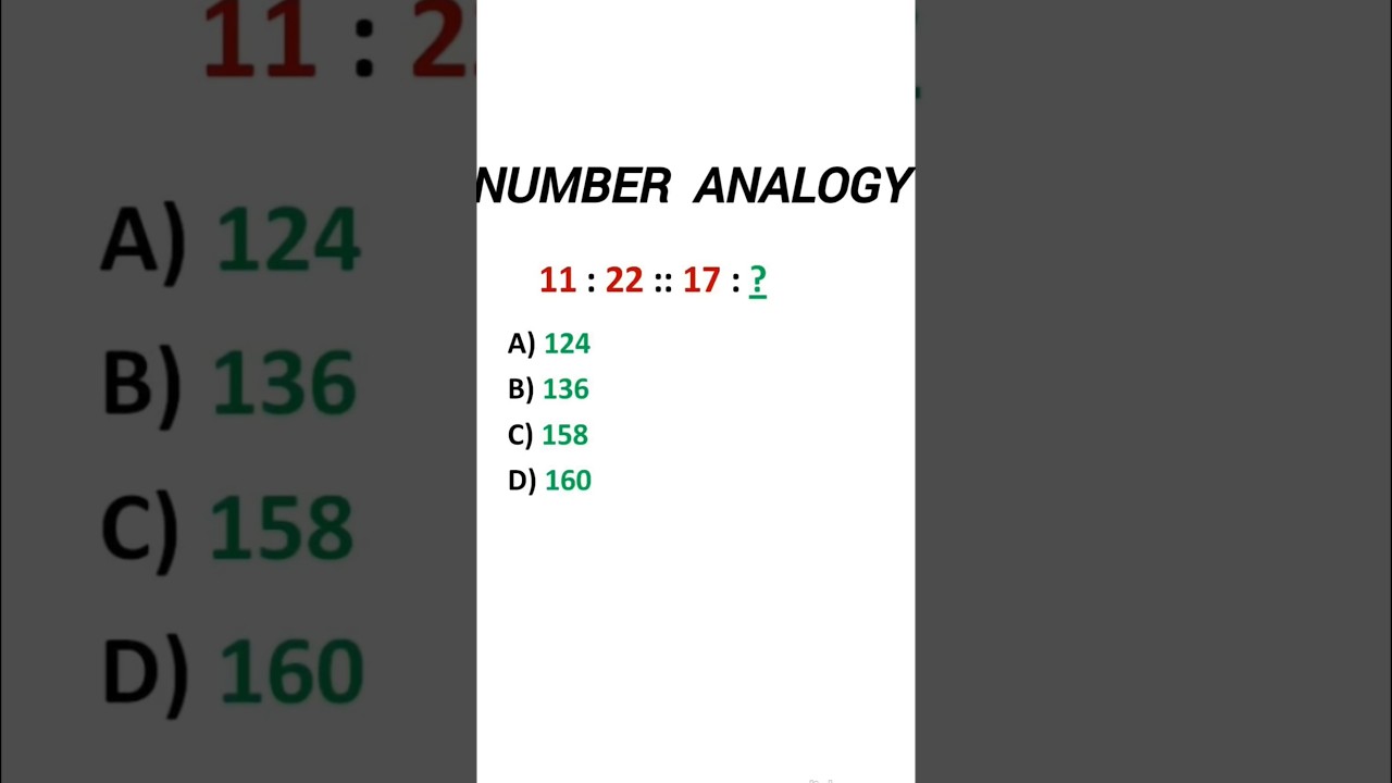 Number Analogy Reasoning Pattern
