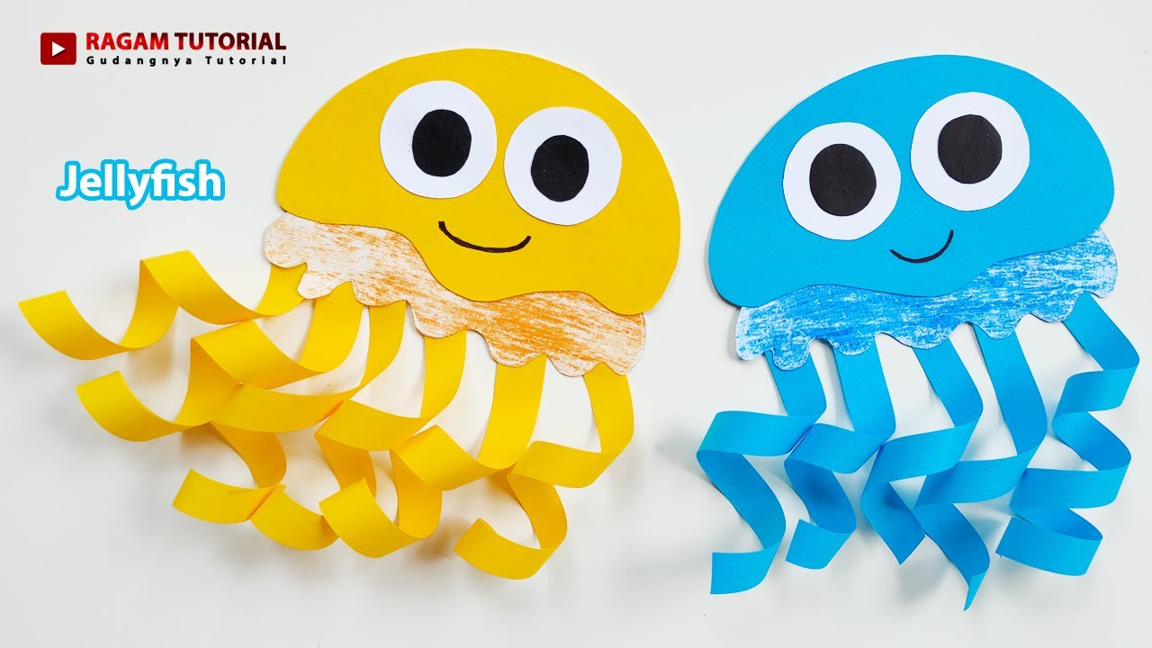 Cara Membuat Ubur ubur dari Kertas Origami - Origami Paper Jellyfish