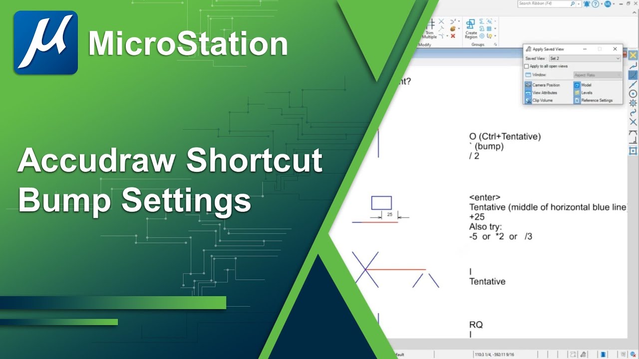 10 - AccuDraw Shortcuts: 
