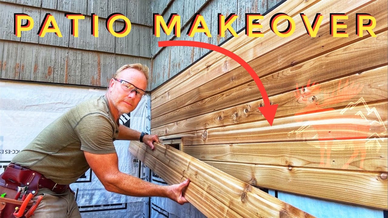 DIY Patio Makeover: Making Accent Walls for Cozy Seating Nook Pt 1 of 2