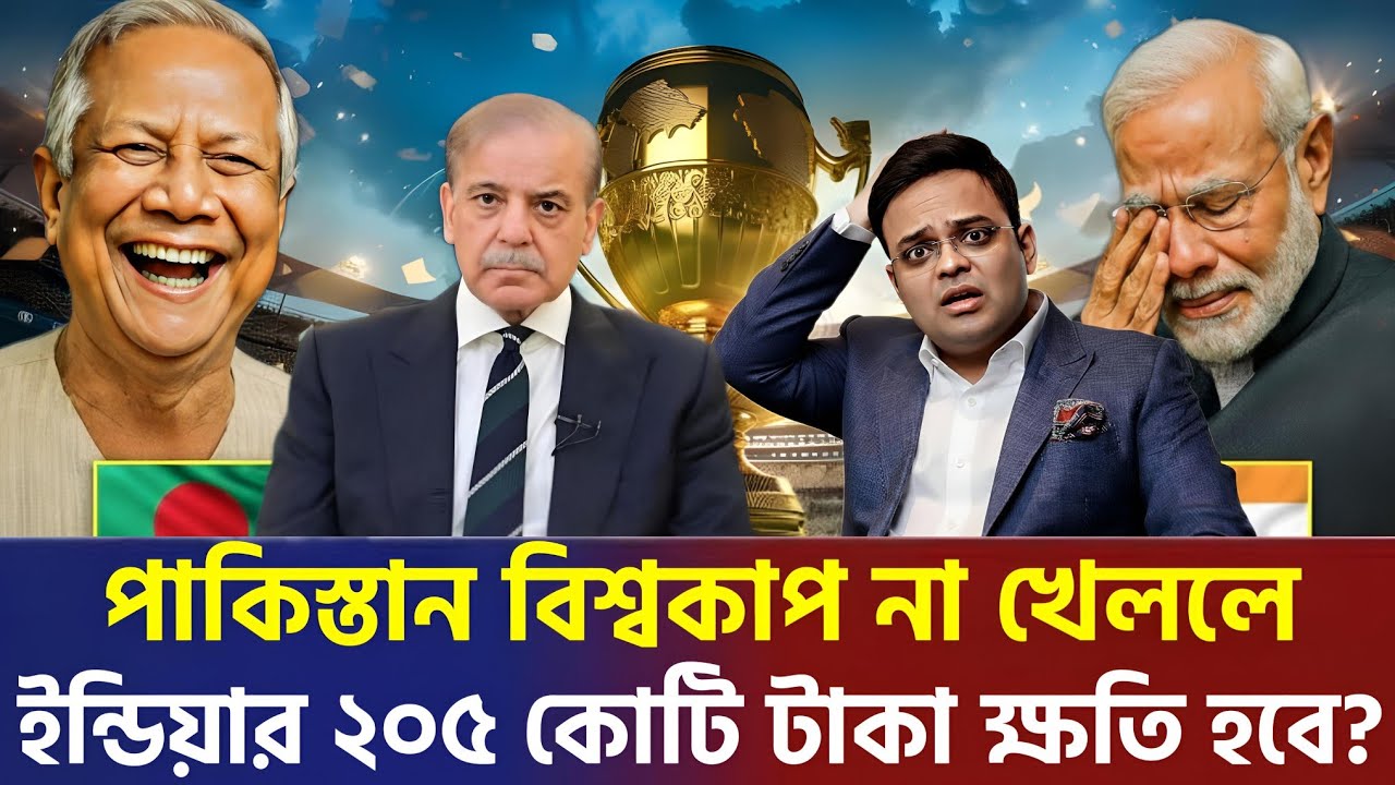 ফাঁদে পড়েছে ইন্ডিয়া | পাকিস্তান বিশ্বকাপ না খেললে ২০৫ কোটি টাকা ক্ষতি হবে ভারতের | t20 world cup 