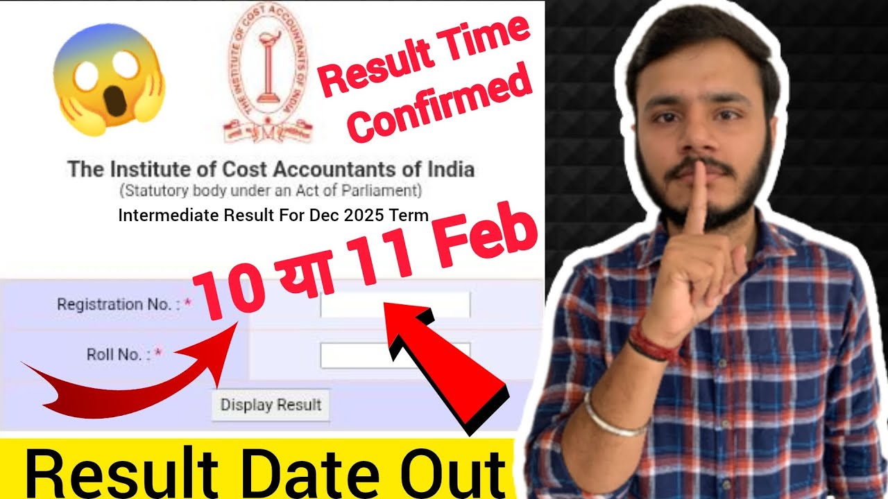 ✅cma inter dec 2025 result date and time confirmed|cma inter & final dec 2025 result tommorow or not